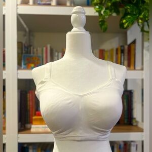 Warner’s Bra White 2X Hook and Loop No Underwire New